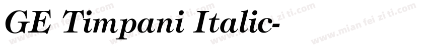 GE Timpani Italic字体转换